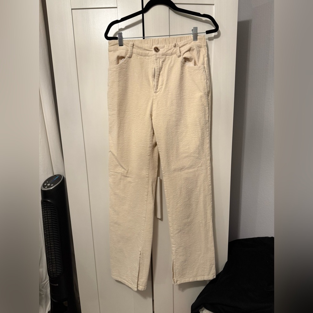 Cream corduroy pants